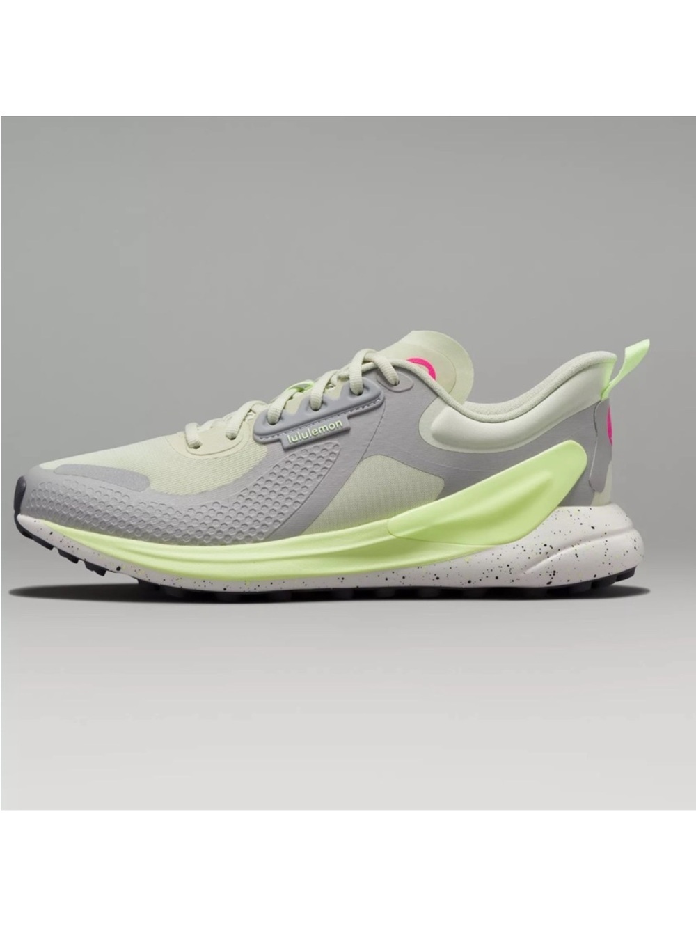Lululemon Blissfeel Trail Run Dewy Sneakers Tennis Shoes Green Gray Pink 8
